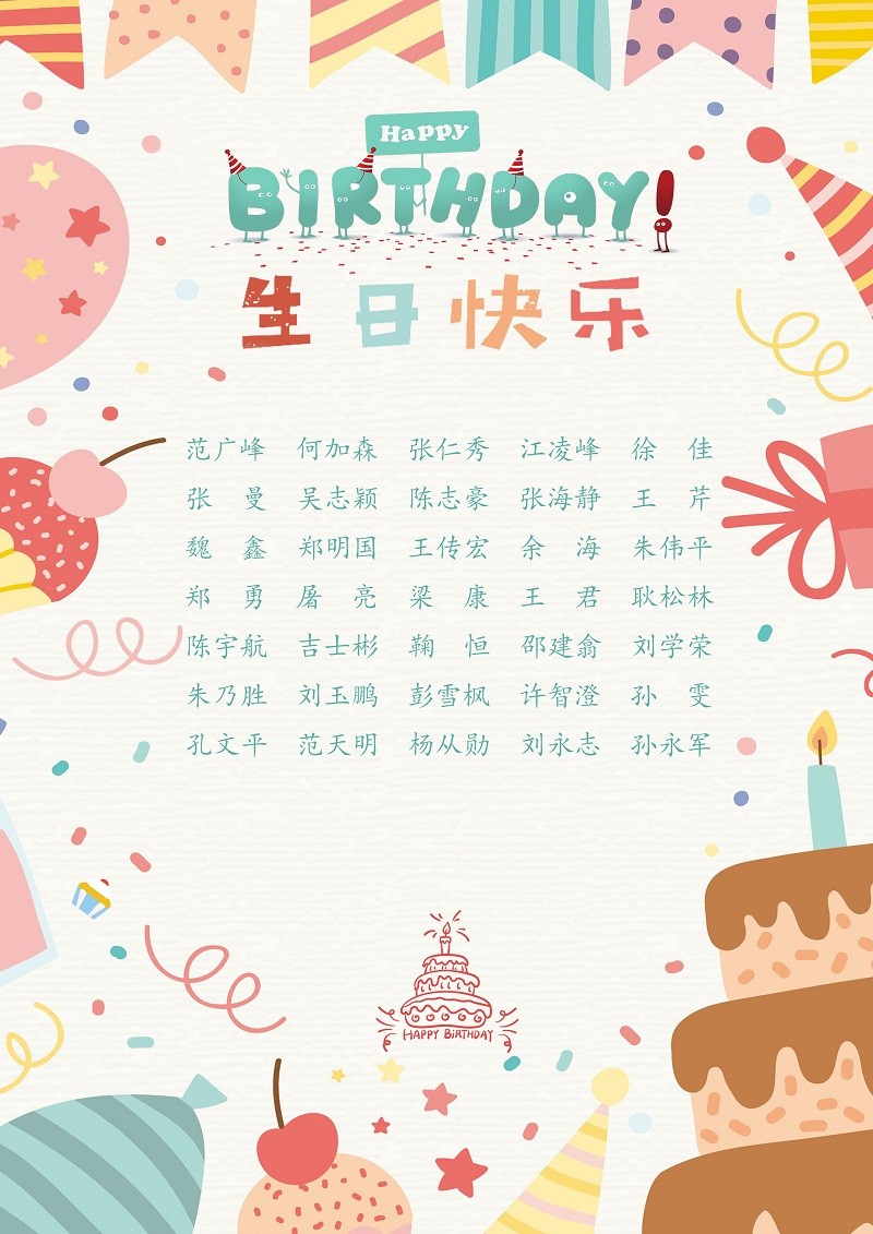 【生日祝福】恭祝11月生日的員工生日快樂！